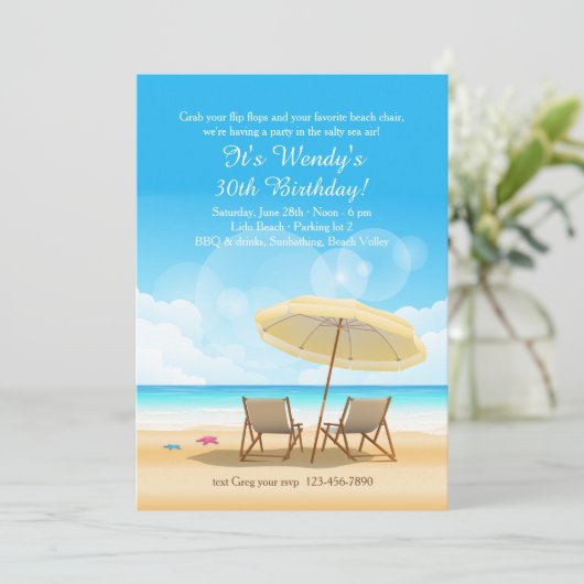 Invitation La Plage Attend L'Invitation (Debout devant)