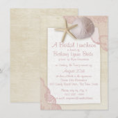 Invitation La plage et la Fête des mariées de dentelle précie (Devant / Derrière)