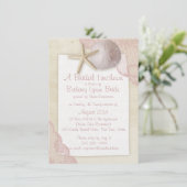 Invitation La plage et la Fête des mariées de dentelle précie (Debout devant)