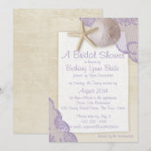 Invitation La plage et la Fête des mariées de dentelle précie (Devant / Derrière)