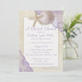 Invitation La plage et la Fête des mariées de dentelle précie (Debout devant)