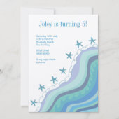 Invitation La plage ondule l'invitation de fête (Devant)