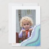 Invitation La plage ondule l'invitation de fête (Dos)