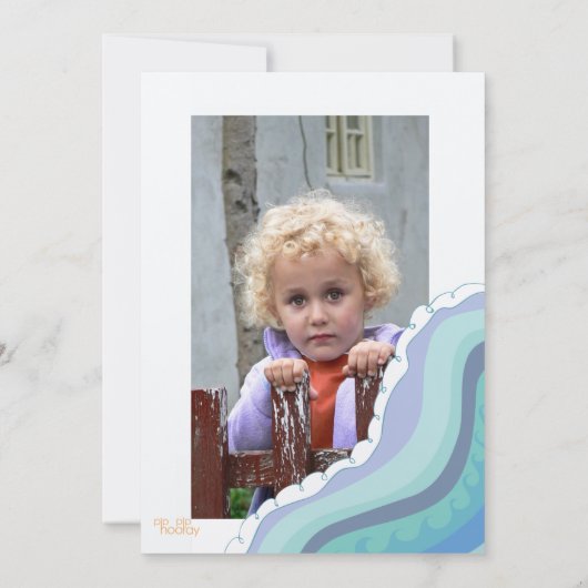 Invitation La plage ondule l'invitation de fête (Dos)