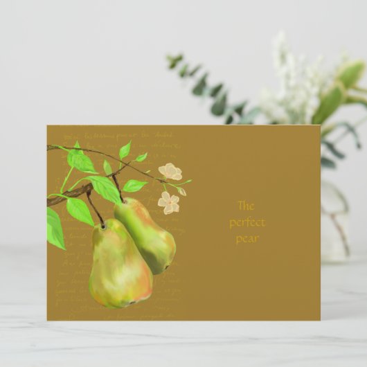 Invitation La poire parfaite (Debout devant)