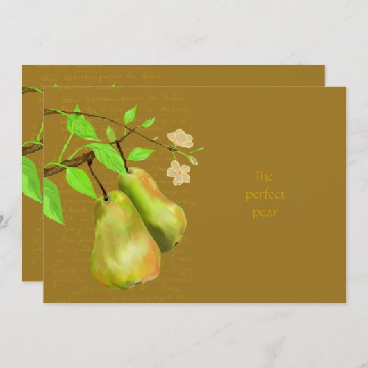 Invitation La poire parfaite (Devant / Derrière)