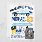 Invitation La police attrape l'invitation de fête (Devant)