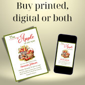 Invitation La pomme de nos yeux Baby shower de récolte d'auto