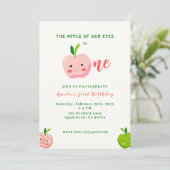 Invitation La pomme de nos yeux premier anniversaire (Debout devant)