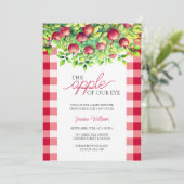 Invitation La pomme de notre Baby shower d'action de grâces o (Debout devant)