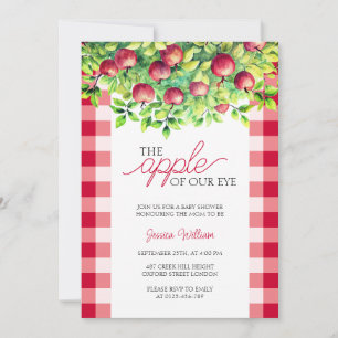 Invitation La pomme de notre Baby shower d'action de grâces o