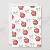 Invitation La pomme de notre Baby shower d'aquarelle (Dos)