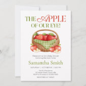 Invitation La pomme de notre Baby shower oculaire (Devant)