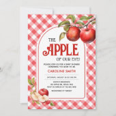 Invitation La pomme de notre Baby shower oculaire (Devant)