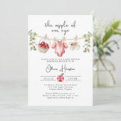 Invitation La pomme de notre Baby shower oculaire (Debout devant)