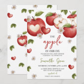 Invitation La pomme de notre Baby shower oculaire (Devant / Derrière)