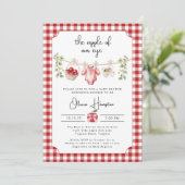 Invitation La pomme de notre Baby shower oculaire (Debout devant)