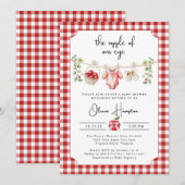 Invitation La pomme de notre Baby shower oculaire (Devant / Derrière)