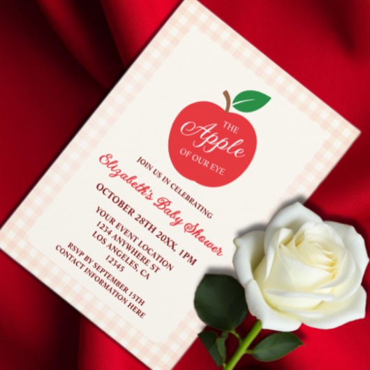Invitation La Pomme De Notre Baby shower Oeil