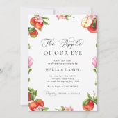 Invitation La Pomme De Notre Baby shower Thème Apple Oeil (Devant)