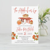 Invitation La pomme de notre oeil ! Baby shower Apple (Debout devant)