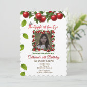 Invitation La pomme de notre oeil | Photo de l'anniversaire d (Debout devant)