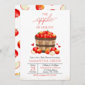 Invitation La pomme du Baby shower oculaire (Devant / Derrière)