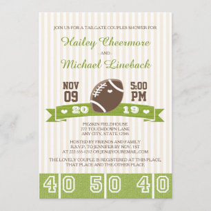 INVITATION LA PORTE À RABATTEMENT ARRIÈRE DU FOOTBALL COUPLE