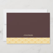 Invitation La poussette jaune avec le Baby shower des ballons (Dos)