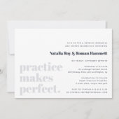 Invitation La Pratique Est Parfaite | Dîner de répétition mod (Devant)