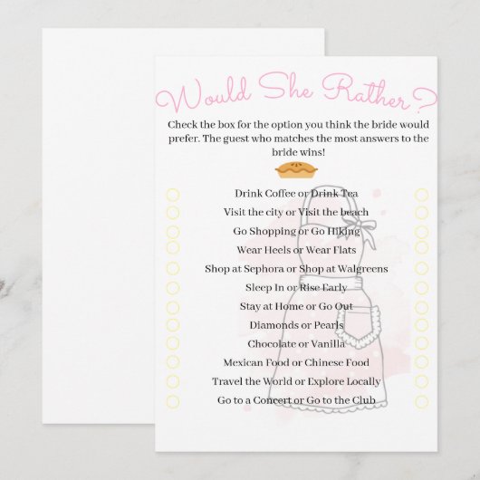 Invitation La préférence des dames ? (Devant / Derrière)