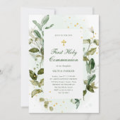 Invitation La première communion de la Croix d'or et de la Ve (Devant)