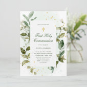 Invitation La première communion de la Croix d'or et de la Ve (Debout devant)