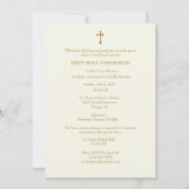 Invitation La première communion est l'Eucharistie d'or (Devant)