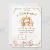 Invitation La princesse d'automne arrive Bébé Shower (Devant)