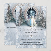 Invitation La princesse de conte de fée d'hiver enchantée por (Devant / Derrière)