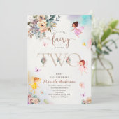 Invitation La princesse de la fée de fleurs magiques tourne d (Debout devant)