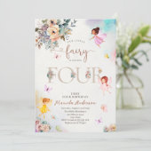 Invitation La princesse de la fée de fleurs magiques tourne q (Debout devant)