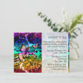 Invitation La princesse fardée vole avec des papillons (Debout devant)