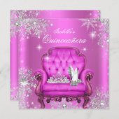 Invitation La princesse magique Quinceanera fête d'anniversai (Devant / Derrière)