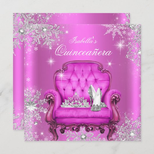Invitation La princesse magique Quinceanera fête d'anniversai (Devant / Derrière)