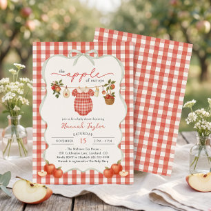 Invitation La Prune de Nos Yeux Fête Prénatale d'Automne