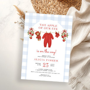 Invitation La prunelle de nos yeux bébé garçon shower bleu vi