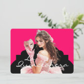 Invitation La Quinceanera (Debout devant)