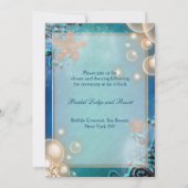Invitation La RÉCEPTION de mariage d'étoiles de mer (Dos)