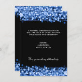 Invitation La réception de mariage éclate de bleu (Devant / Derrière)