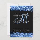 Invitation La réception de mariage éclate de bleu (Dos)