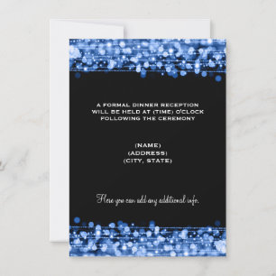 Invitation La réception de mariage éclate de bleu