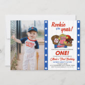 Invitation La recette de l'année Baseball 1er Anniversaire Ph (Devant)