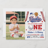 Invitation La recette de l'année Baseball 1er Anniversaire Ph (Devant)